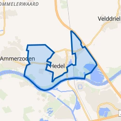 Kaart van Verspreide huizen in het bouwgebied