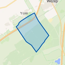 Kaartje van Verspreide huizen heide 't Loo