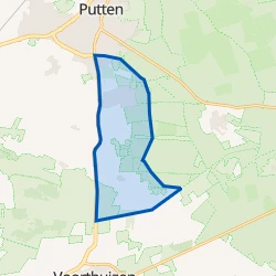 Kaart van Verspreide huizen Krachtighuizen en omgeving