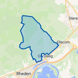 Kaartje van Verspreide huizen bosgebied De Steeg
