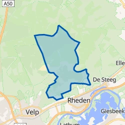 Kaartje van Verspreide huizen bosgebied Rheden