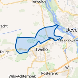 Kaart van Verspreide huizen Twello-Noord