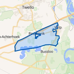 Kaart van Verspreide huizen Wilp en Posterenk