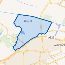 Kaart van Verspreide huizen wezel