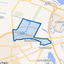 Kaartje van Bedrijventerrein Bijsterhuizen