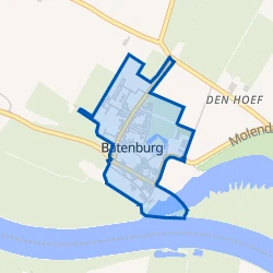 Kaart van Batenburg