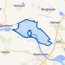 Kaart van Verspreide huizen Batenburg