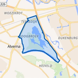 Kaart van Verspreide huizen Hoogbroek