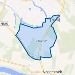 Kaart van Verspreide huizen Lunen