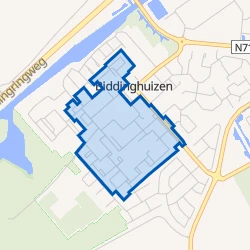 Kaart van Oud-Biddinghuizen