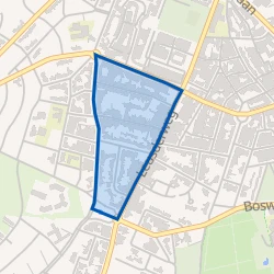 Kaart van Verhoevenstraat e.o.
