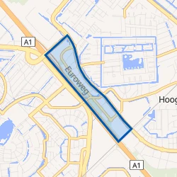 Kaartje van Bedrijventerrein Vathorst-Noord