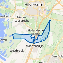 Kaart van Hollandsche Rading Buitengebied
