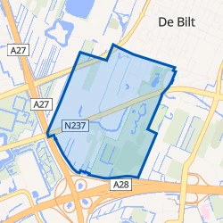 Kaart van De Bilt Zuid