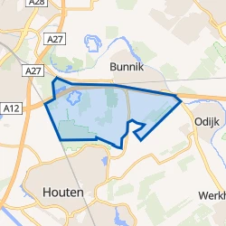 Kaart van Verspreide huizen in het zuiden