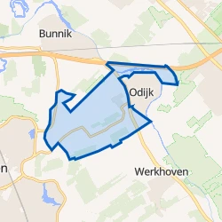 Kaart van Verspreide huizen van Odijk