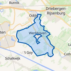 Kaart van Verspreide huizen van Werkhoven