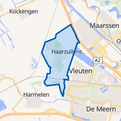 Kaart van Haarzuilens en omgeving