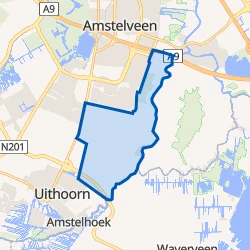 Kaart van Nes aan de Amstel