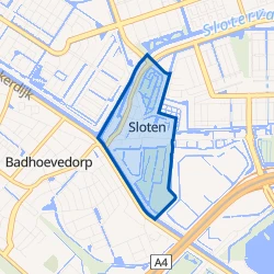 Kaart van Dorp Sloten