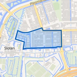 Kaart van Nieuw-Sloten-Zuidwest