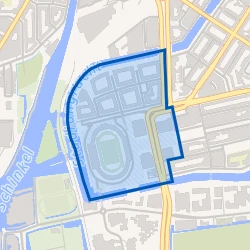Kaart van Olympisch Stadion e.o.
