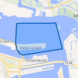 Kaart van KNSM-eiland