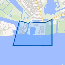Kaartje van Bedrijventerrein Nieuwendammerdijk