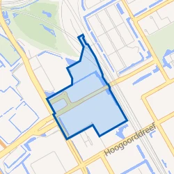 Kaartje van Hoofdcentrum-Zuidoost