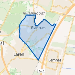 Kaart van Blaricum-Dorp