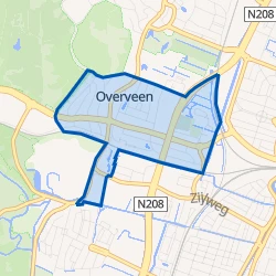 Kaart van Overveen