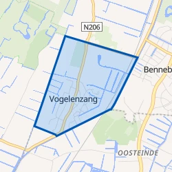 Kaart van Vogelenzang