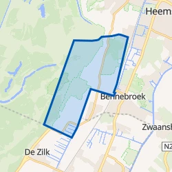 Kaart van Verspreide huizen Vogelenzang