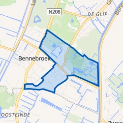 Kaart van Oude Kern Bennebroek