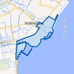 Kaart van Volendam-Oude kom