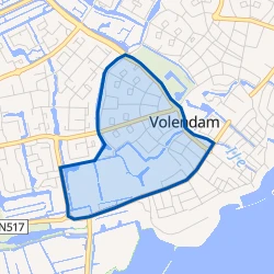 Kaart van Volendam-Katham + Planetenbuurt