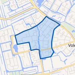 Kaart van Volendam-Blokgouw 1 en 2