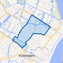 Kaart van Volendam-Rozettenbuurt