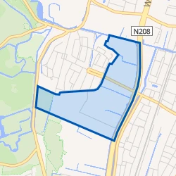 Kaartje van Tuinbouwgebied-noord