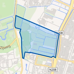 Kaartje van Tuinbouwgebied-zuid