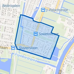 Kaart van Zuiderpolder-zuid