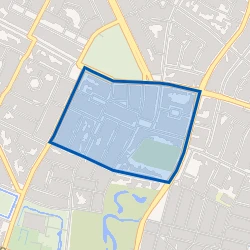 Kaart van Bomenbuurt-oost