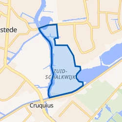 Kaart van Zuid-Schalkwijkerweg