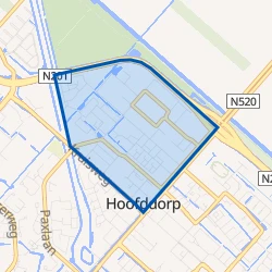 Kaart van Hoofddorp Centrum Noord