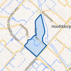 Kaart van Hoofddorp Pax Oost
