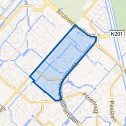 Kaart van Hoofddorp Bornholm West