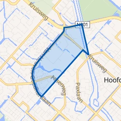 Kaart van Hoofddorp Bornholm Oost