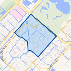 Kaart van Hoofddorp Overbos Noord