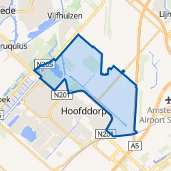 Kaart van Hoofddorp Omgeving