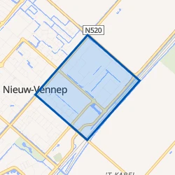 Kaart van Nieuw-Vennep Oost